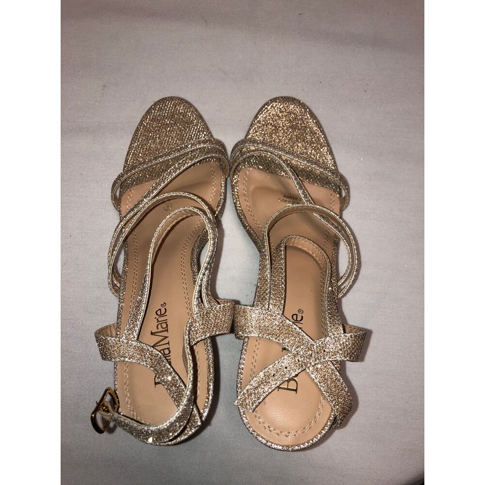 Bella Marie Gold Dress Heel Sandal